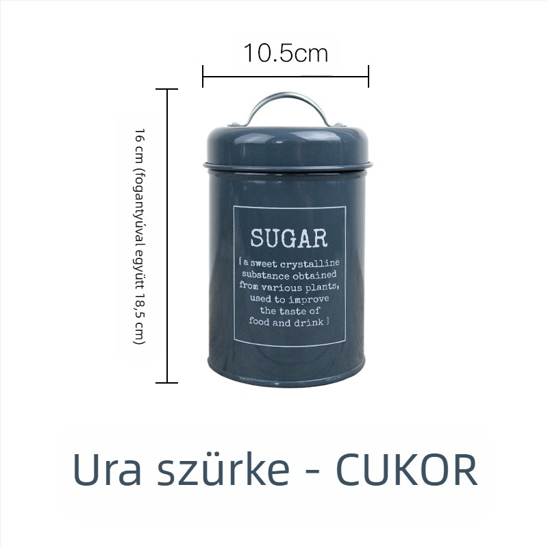 Fém kör alakú zárható, tömítő gyűrűvel ellátott edény tejpor, kávé, tea, cukorka és arcmaszk por számára; kapacitás 300 ml alatt