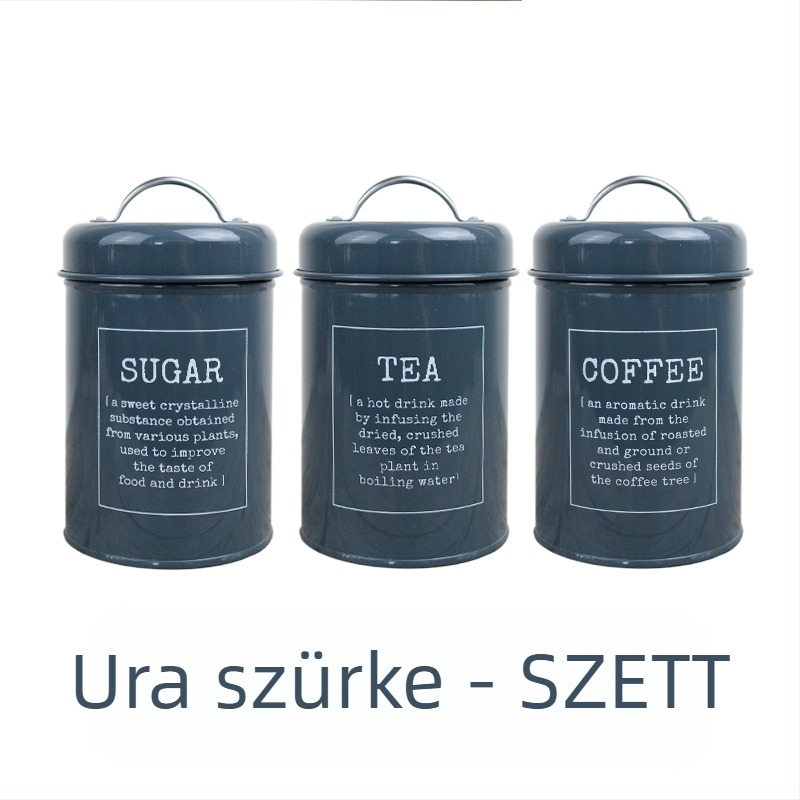 Fém kör alakú zárható, tömítő gyűrűvel ellátott edény tejpor, kávé, tea, cukorka és arcmaszk por számára; kapacitás 300 ml alatt