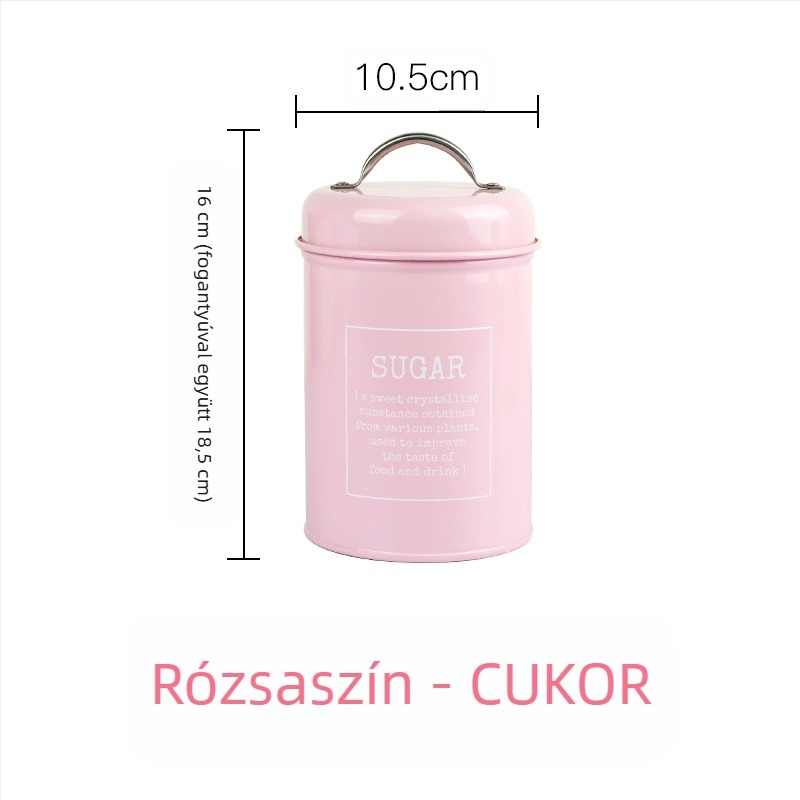 Fém kör alakú zárható, tömítő gyűrűvel ellátott edény tejpor, kávé, tea, cukorka és arcmaszk por számára; kapacitás 300 ml alatt