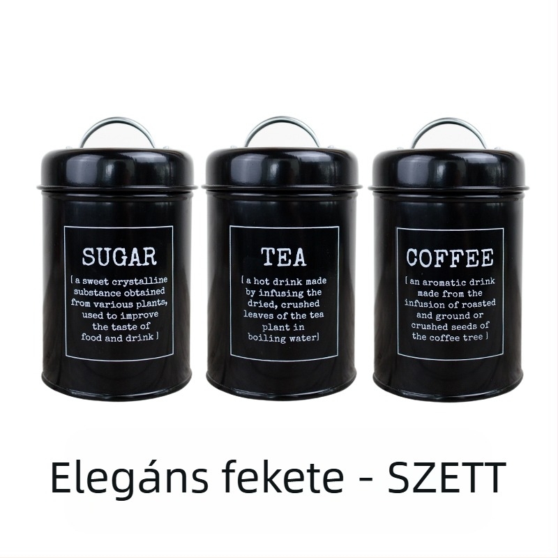 Fém kör alakú zárható, tömítő gyűrűvel ellátott edény tejpor, kávé, tea, cukorka és arcmaszk por számára; kapacitás 300 ml alatt