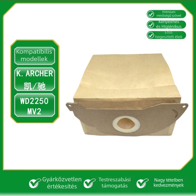 WD2MV2 porgyűjtő taska porszívóhoz, otthoni használatra, modell WD2MV2, alkalmas 51–100 m²-re