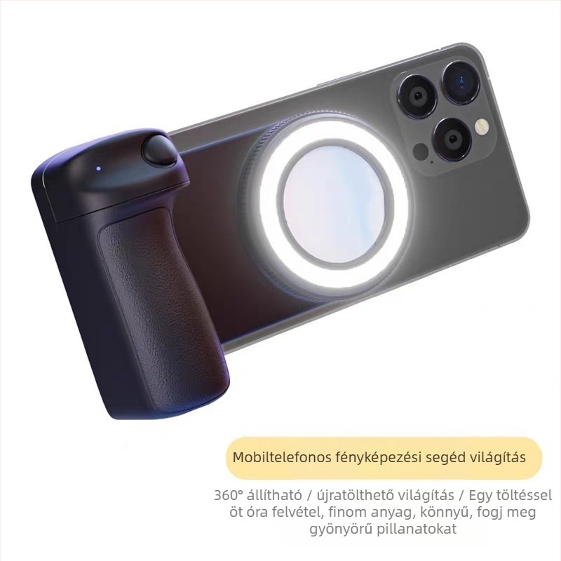 Telefonos szelfi fény Bluetooth felvételi asszisztenssel, BBC-9, Fotózási világítás, Kétféle színhőmérséklet, 5V, kevesebb mint 10W