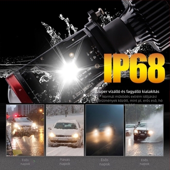 H4 CSP3570 LED első fényszóró, 45W, 15000 lm, 10-20V, IP68