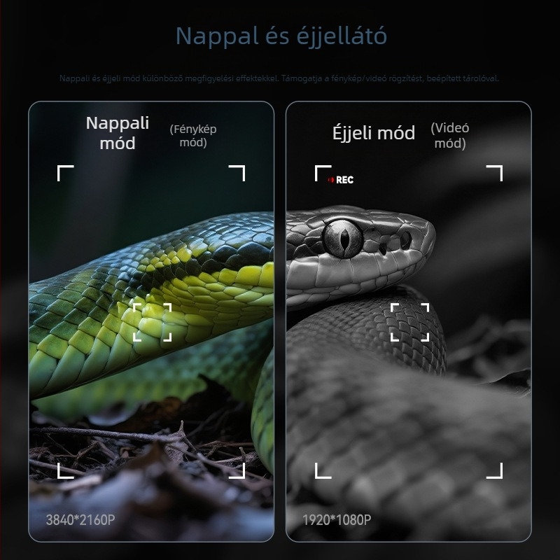 Éjjellátó készülék infravörös megfigyeléshez, kettős cső, IPS HD kijelző, kültéri digitális távcső.