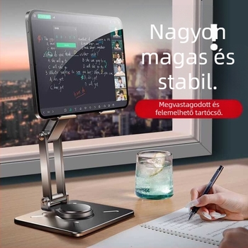 Forgó, összecsukható tabletatartó, emelő típus, fémből készült, tömeg 588,3 g, XUNDD