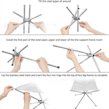 Hordozható összecsukható tábortűzhely kempingezéshez — Márka: Other; Csomagolás: Egy darab; Kategória: 39534373383