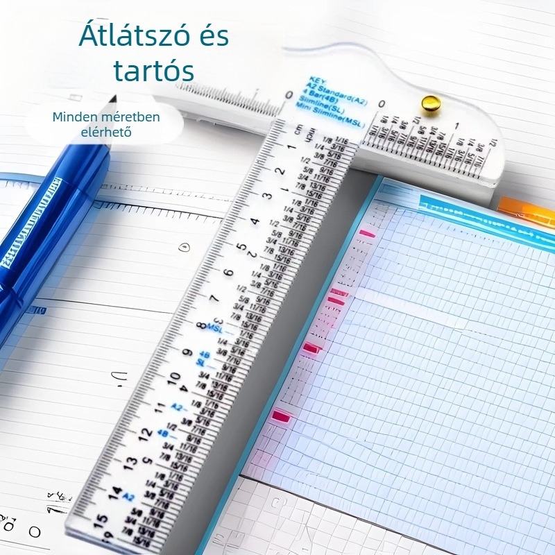 Akril T-alakú vonalzó varráshoz – patchwork, mérés, precizitás (anyag: akril; modell: T-alakú vonalzó; mérés: varrás)