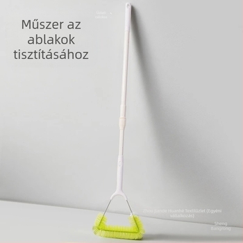 Ablakháló tisztító kefével hosszú teleszkópos nyéllel, PP kivitel, kézi tisztító eszköz magas emeletekhez