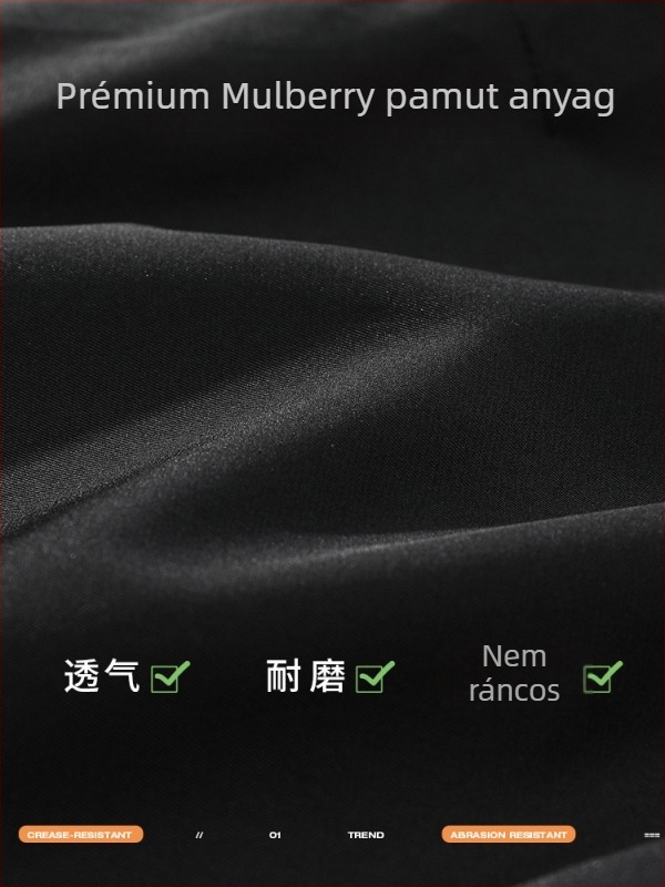 Férfi középhosszú vízálló trench kabát Turn-Down gallérral, elöl egy sor gombbal záródás, 100% poliészter szövet és bélés, laza szabás, őszi viselet