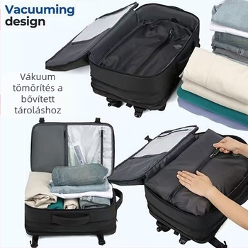 Notebook hátizsák, bővíthető, uniszex, nylon, 20–35L, párnázott vállpánt