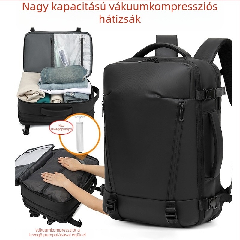 Notebook hátizsák, bővíthető, uniszex, nylon, 20–35L, párnázott vállpánt