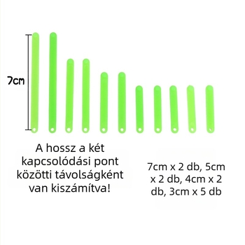 Geometriai oktatóeszköz: poligon összekötő csíkok, mozgó paralelogrammos váz, háromszög és négyszög kapcsolatok bemutatása, műanyag.