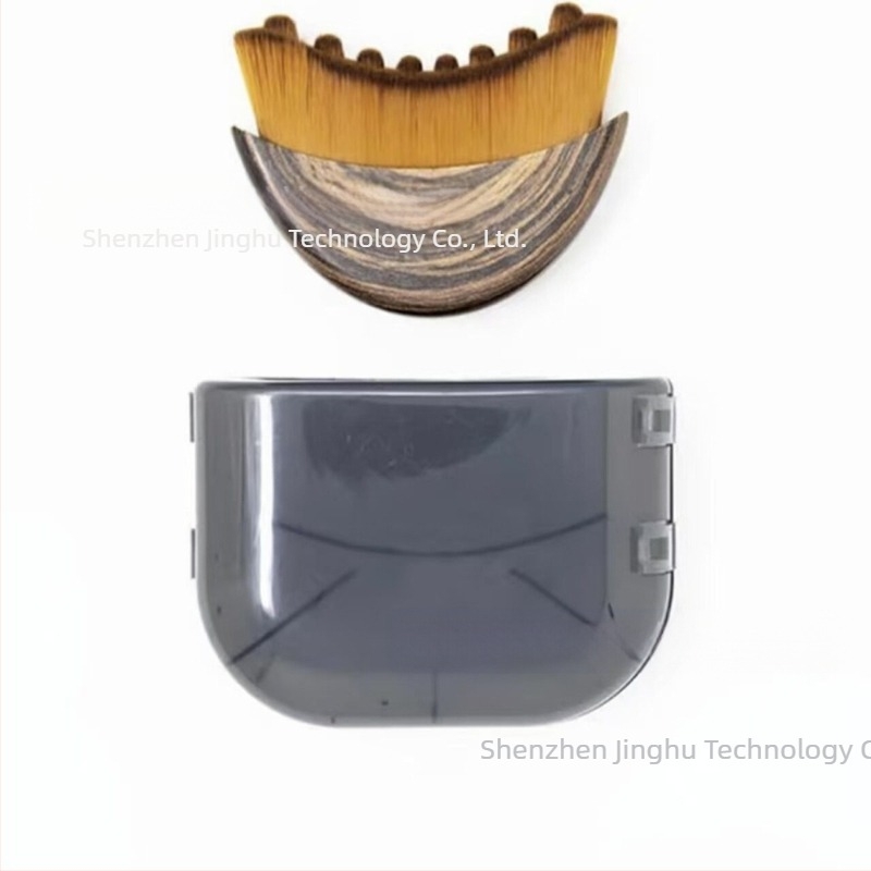 Nyirok-kontúr arckefe, sörték nylon/műszálak, műanyag nyelet, sörtéinek hossza 2 cm, teljes hossz 8 cm