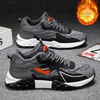 Uniszex téli bakancs fleece-béléssel és vastag talppal, vízálló és csúszásmentes