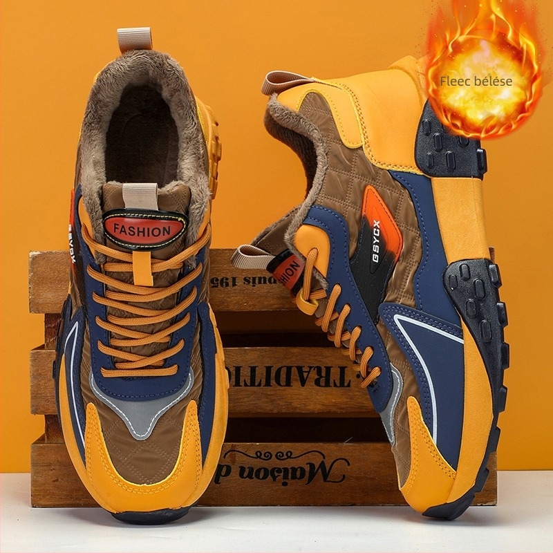 Uniszex téli bakancs fleece-béléssel és vastag talppal, vízálló és csúszásmentes