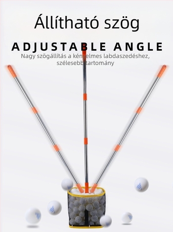 Asztalitenisz labdagyűjtő készülék többlabdás edzésekhez, acél test, 1,2 kg, nagy kapacitás, beltéri használatra