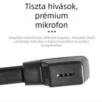 Vezetékes headset mikrofonnal, USB csatlakozás, 20–20 kHz frekvencia-tartomány, 32 Ω impedancia, 98 dB érzékenység