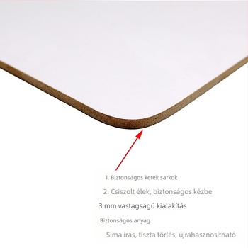 Kétoldalas száraz-író tábla gyerekeknek — hordozható mini tábla MDF kerettel, Melamin panellel, Dreater