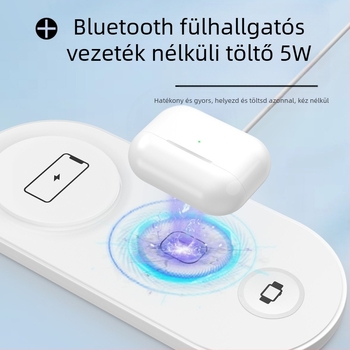 F184 mágneses 3-in-1 vezeték nélküli töltő USB-C-vel, CE/FCC/ROHS tanúsítvánnyal