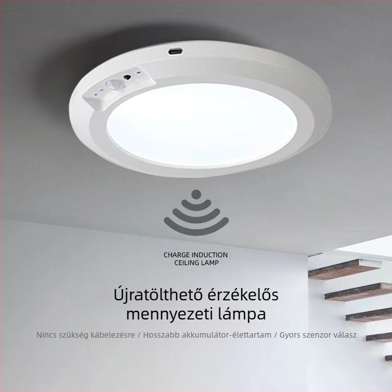 Mennyezeti LED lámpa emberi test észlelő szenzorral, lefedettség 5–10 m², feszültség ≤36V