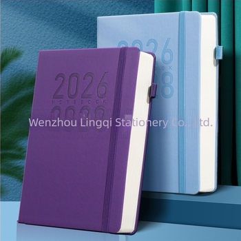 Notesz műbőr borítóval, varrott ragasztott kötés, Daolin paper, 80G belső papír, 300–400 oldal, üzleti iroda stílus