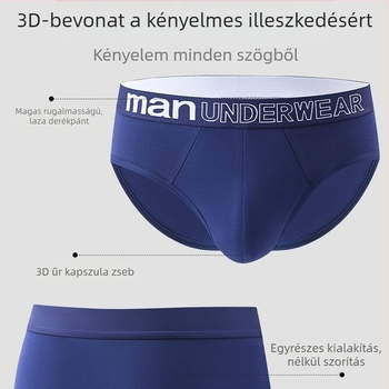Férfi pamut alsónemű középmagas derekú, antibakteriális, pamut ágyéki bélés, tavasz 2025