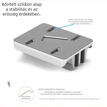 iDock alumínium ötvözetből készült állítható notebook állvány N17-4/N17-X hőelvezetővel, asztali használatra, július 2025