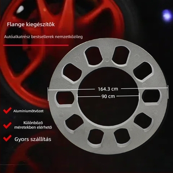 TIROL alumíniumötvözet kerékagy-flanisz — 5- és 4-lyukas rögzítési minta, 12 mm vastagság, testreszabás elérhető