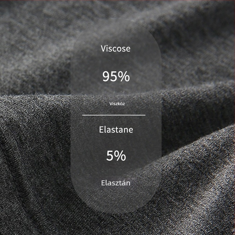 Férfi légző viszkóz boxeralsó, kötött anyagból, középmagas derékkal, betűs nyomat