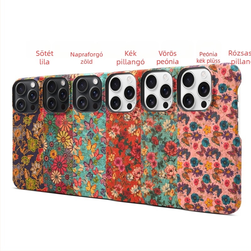 Denior parafa hátlapi tok iPhone 14 Pro / Pro Max / 14 Max számára, kézzel készített, ütésálló