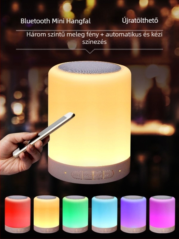 Éjjeli fény beépített akkumulátorral, üveg árnyékoló, gombos kapcsoló, intelligens vezérlés, feszültség ≤36V