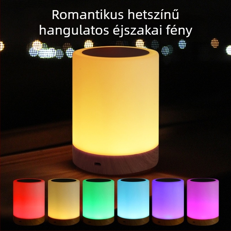 Éjjeli fény beépített akkumulátorral, üveg árnyékoló, gombos kapcsoló, intelligens vezérlés, feszültség ≤36V