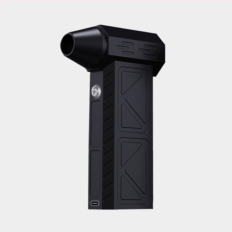 Kézi turbinal ventillátor kempingezéshez — vezeték nélküli, 7.4V, 50W, szívás 11000Pa; világítás és por tisztítás