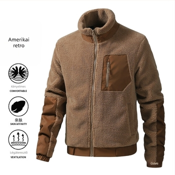 Rövid női fleece dzseki kapucnival, hosszú ujjú hercegnő-stílusú, modal fleece