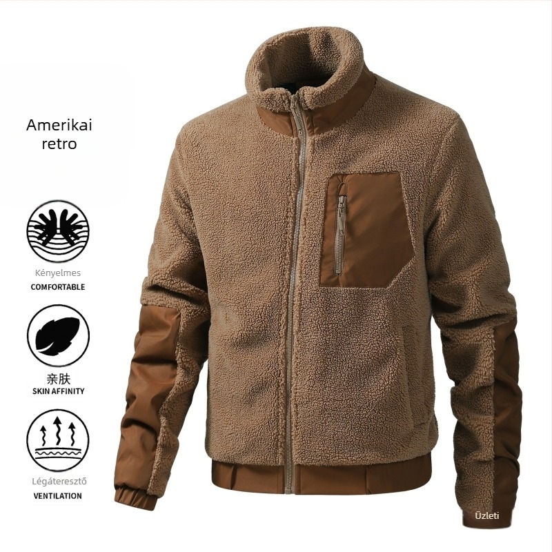 Rövid női fleece dzseki kapucnival, hosszú ujjú hercegnő-stílusú, modal fleece