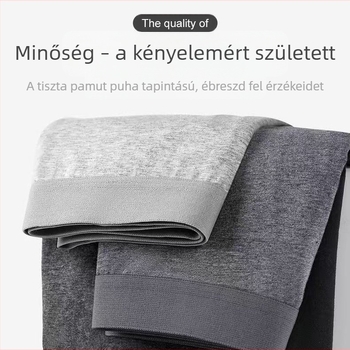 Férfi pamut boxeralsó, antibakteriális, lélegző, középmagas derekú, 95-100% pamut