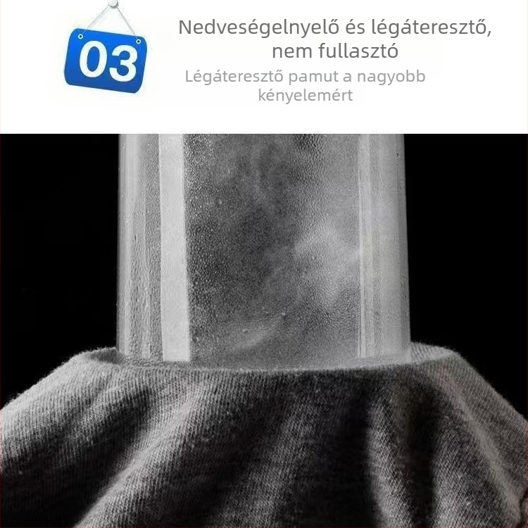 Férfi pamut boxeralsó, antibakteriális, lélegző, középmagas derekú, 95-100% pamut