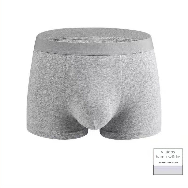Férfi pamut boxeralsó, antibakteriális, lélegző, középmagas derekú, 95-100% pamut
