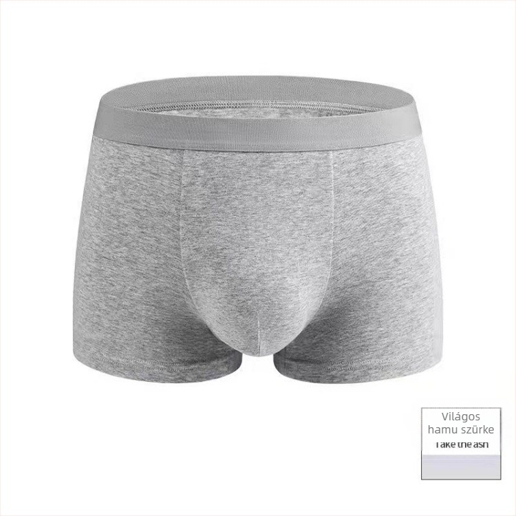 Férfi pamut boxeralsó, antibakteriális, lélegző, középmagas derekú, 95-100% pamut