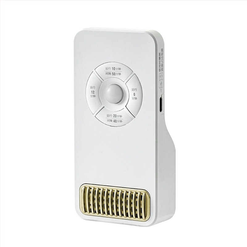 Ozon alapú beltéri légtisztító háztartási használatra – dezodorizálás és fertőtlenítés, USB tápegység, falra szerelhető, 21–30 m²-es területre, zaj < 36 dB