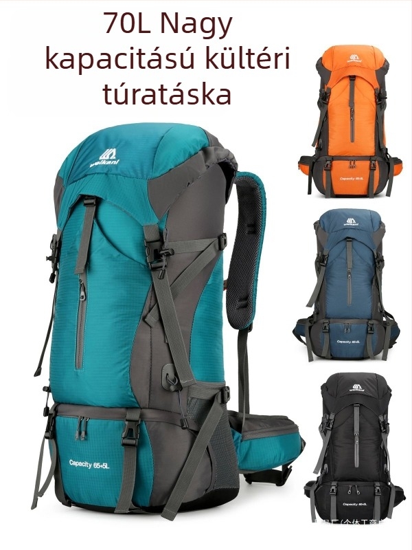Nylon vízálló, multifunkcionális túrahátizsák kempingezéshez és utazásokhoz