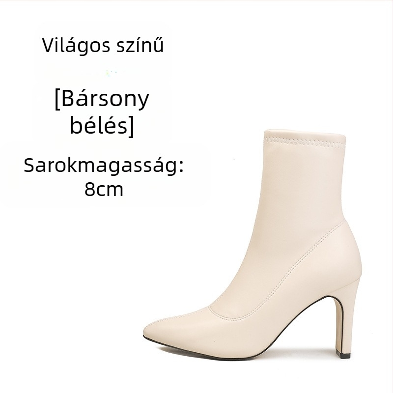 Női Martin csizmák hegyes orrú, közepes magasságú masszív sarokkal (3–5 cm), microfiber felső rész, gumitalp, oldalsó zippzár