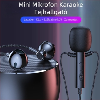 KCKZ C91 Vonalas Lavalier fejhallgató Type-C/3.5 mm csatlakozóval, 14.2 mm hangszóró, 1.5 m kábel, beépített mikrofon, 20–20000 Hz
