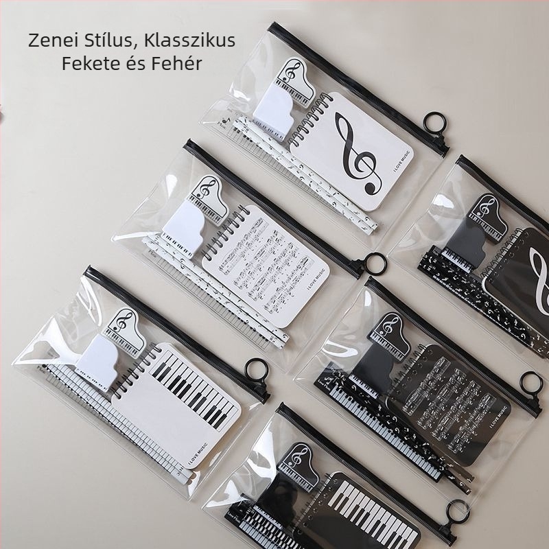 Zenei jegyzet tolltartó készlet – kreatív tanulói kellékek általános iskolában, zongora partitúra ihlette (Márka: Other; Termékkód: w683421023308; Ajándék: Nem; IP licenc: Nem)