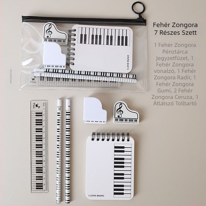 Zenei jegyzet tolltartó készlet – kreatív tanulói kellékek általános iskolában, zongora partitúra ihlette (Márka: Other; Termékkód: w683421023308; Ajándék: Nem; IP licenc: Nem)