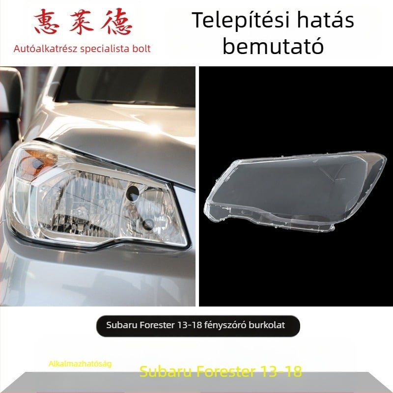 Wheeler fényszórófedél Subaru Foresterhez – üvegből készült védőfedél, kompatibilis a Forester fényszóróival, testreszabható feldolgozás