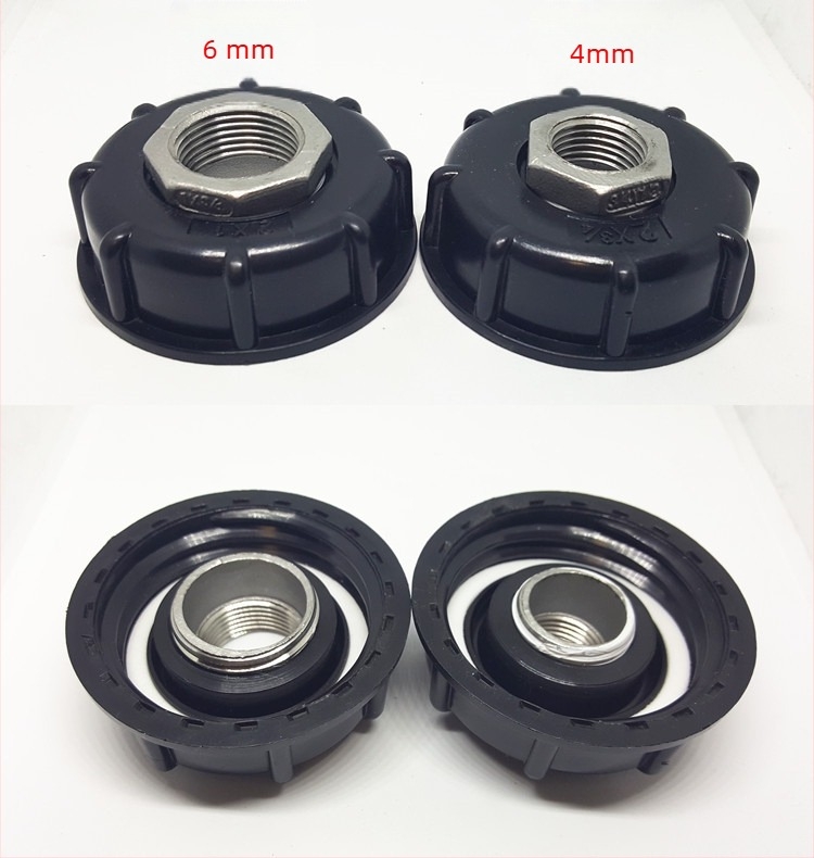 IBC tartály adapter — 2 hüvelykes menetből 1 hüvelykes belső menetig, műanyag csatlakozó