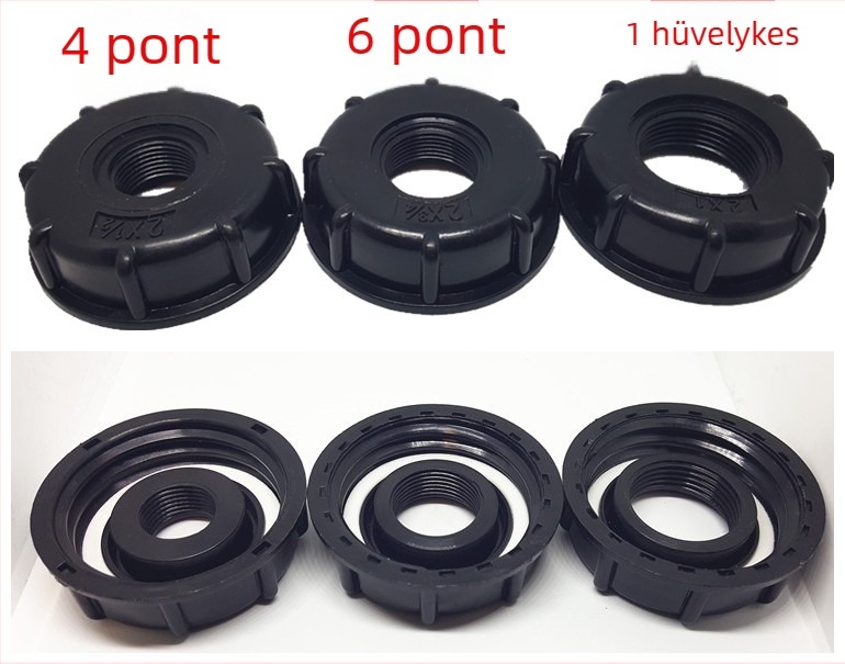 IBC tartály adapter — 2 hüvelykes menetből 1 hüvelykes belső menetig, műanyag csatlakozó