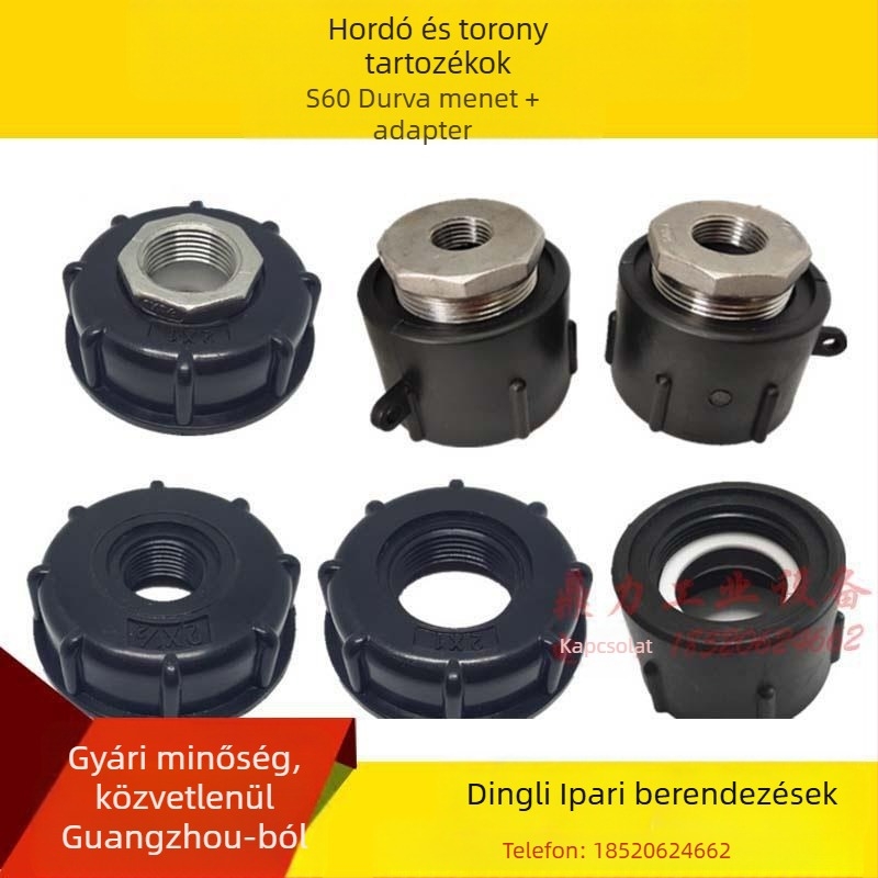 IBC tartály adapter — 2 hüvelykes menetből 1 hüvelykes belső menetig, műanyag csatlakozó