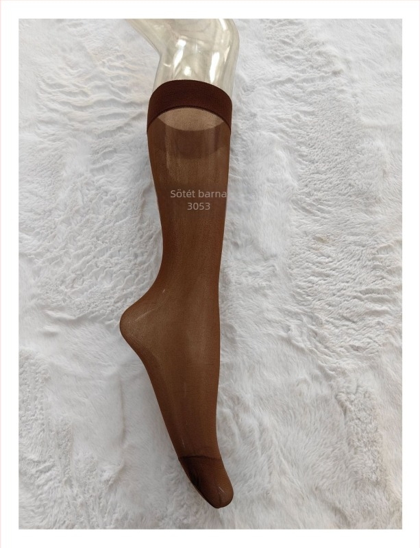 Férfi középső hosszúságú nylon zokni, egyszínű, vékony fonal, 95–100% nylon